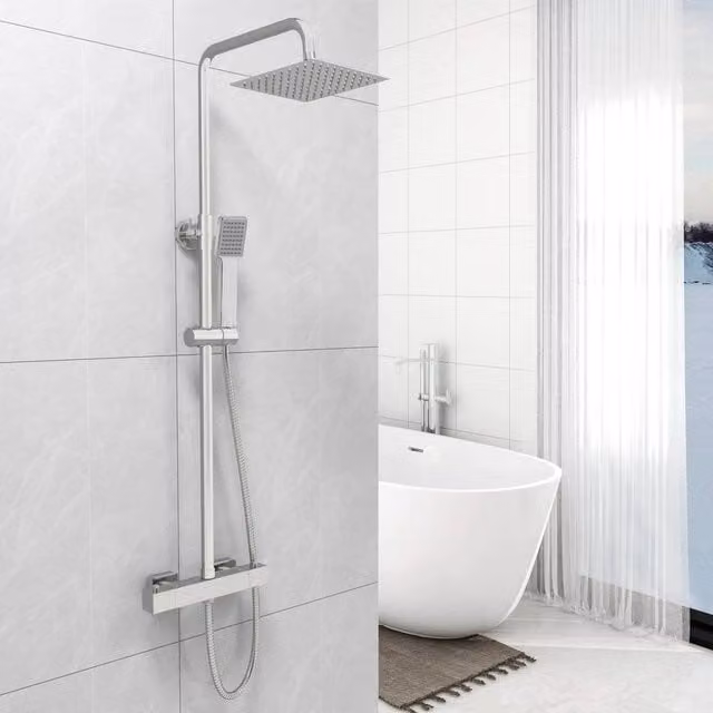 SPETLEK Thermostatic Exposed Shower Mixer in Chrome Silver