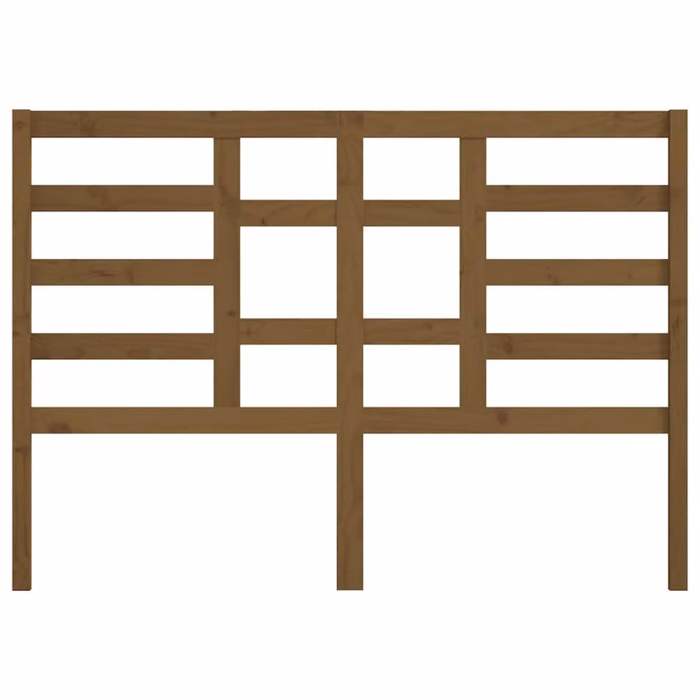 Berkfield Home Rustic Solid Pine Bed Headboard in Honey Brown, W: 146 cm, D: 4 cm, H: 104 cm – 3