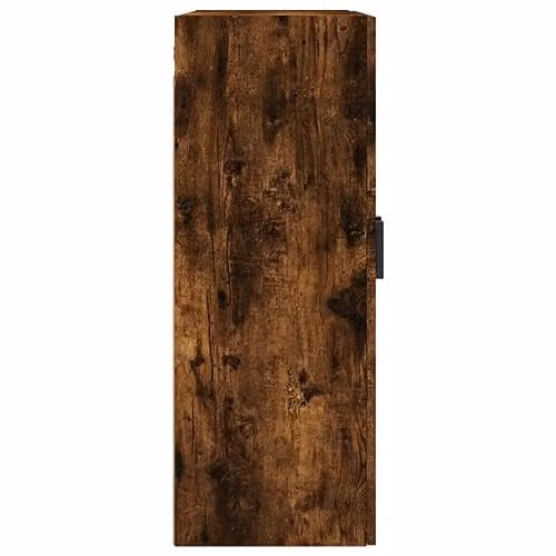 vidaXL Set of 2 Modern Wall Mounted Storage Cabinets in Smoked Oak with Hinged Doors – 4