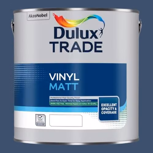 Dulux Trade Vinyl Matt Dispersion Paint in Sapphire Salute Blue, 2.5 l