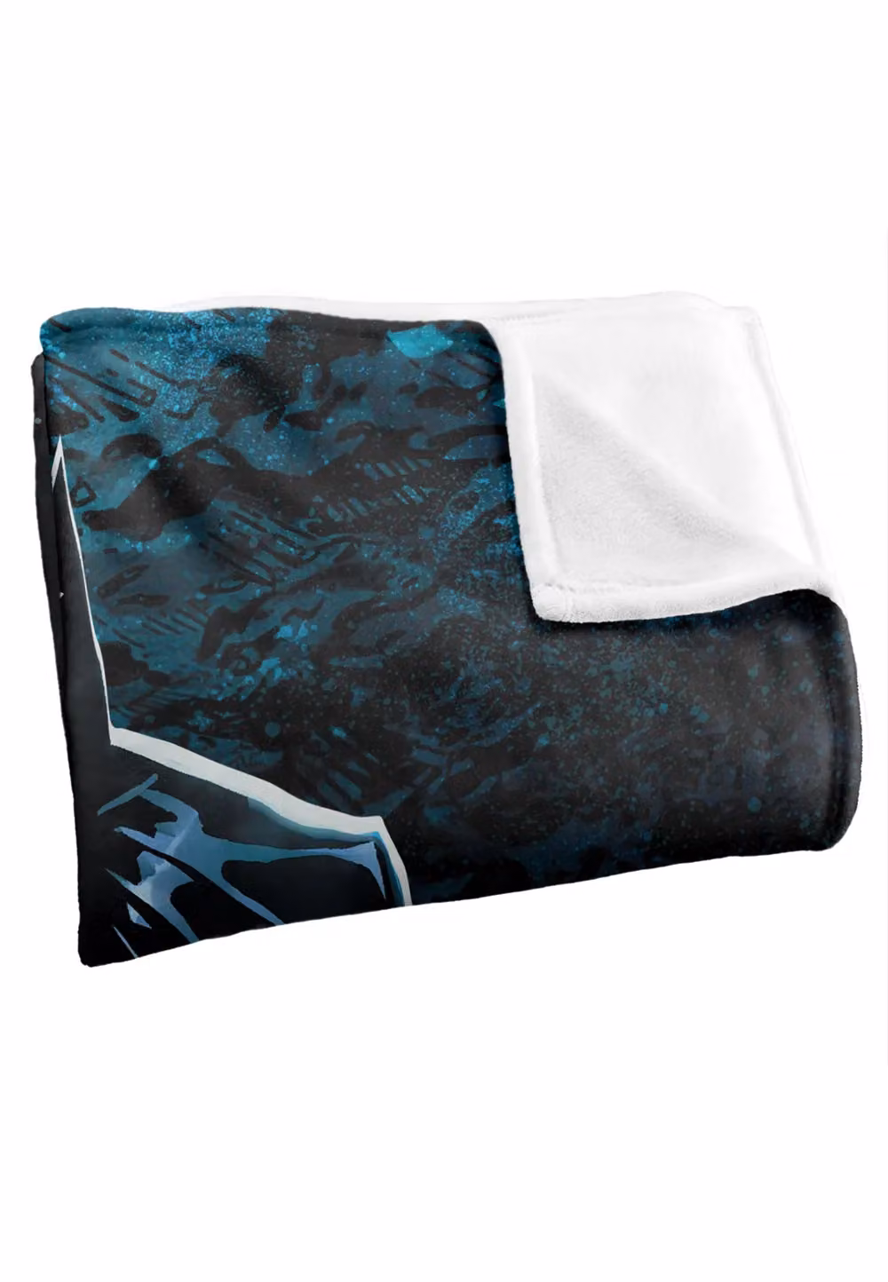 Batman Batcave Silhouette Super Soft Fluffy Throw Blanket in White, W: 152 cm, D: 127 cm – 3