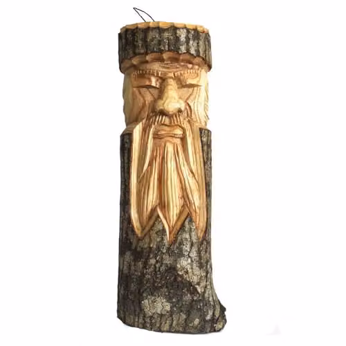 KDMD Old Man Tree Carving in Brown, W/D/H: 50 x 13 x 6 cm
