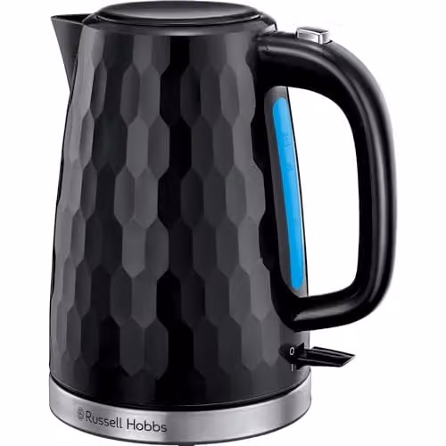 Russell Hobbs Honeycomb Electric Cordless Kettle, 1.7 l, Black