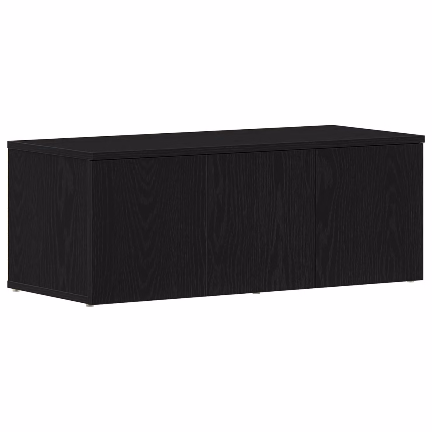 Berkfield Home Black Oak Modern TV Stand in Matt Black, W/D/H: 80 x 34 x 30 cm – 2