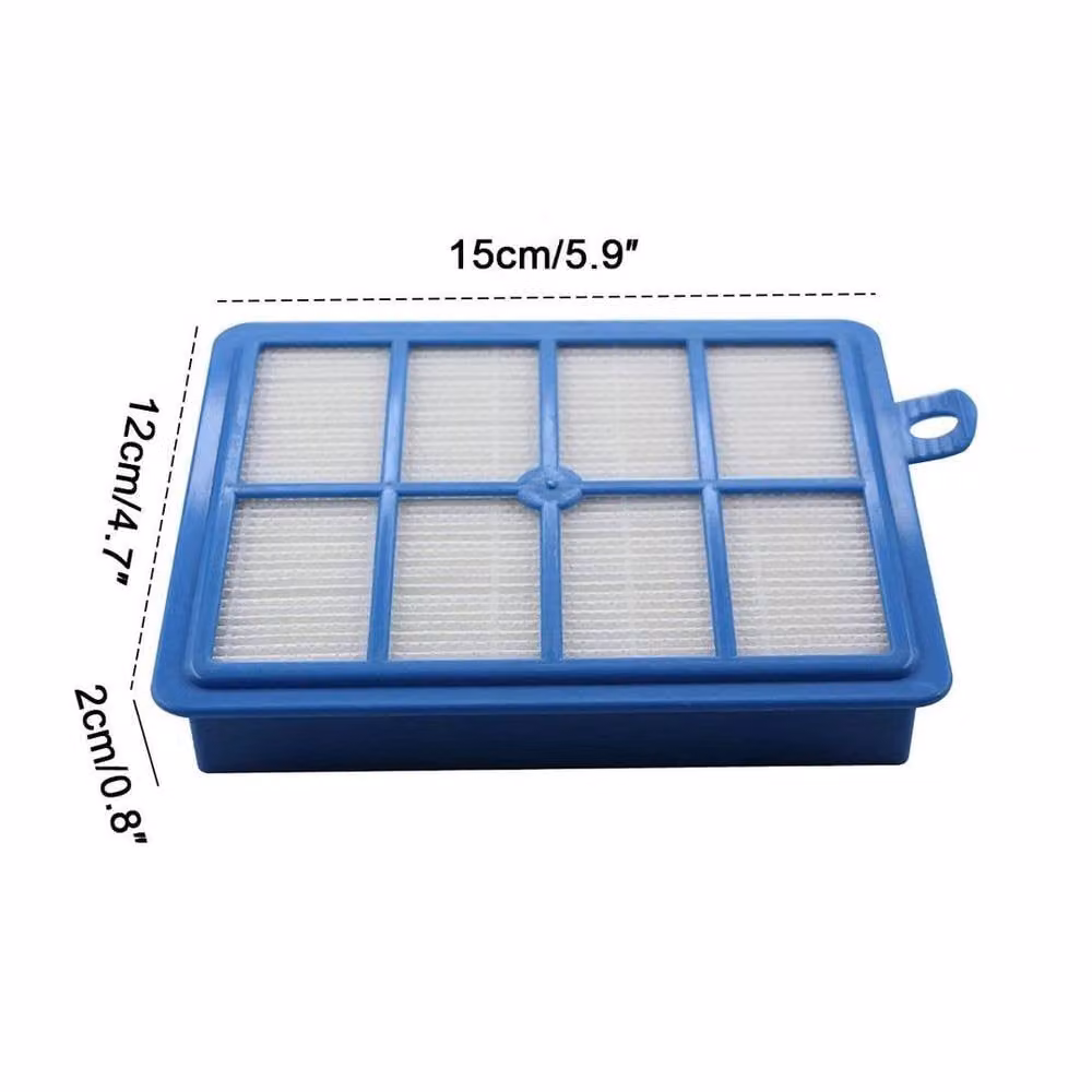 FLAVORA 4pcs HEPA Filter Set for AEG VX6 VX7 Philips Vacuum Cleaner, Blue, W: 100 cm, D: 15 cm – 2
