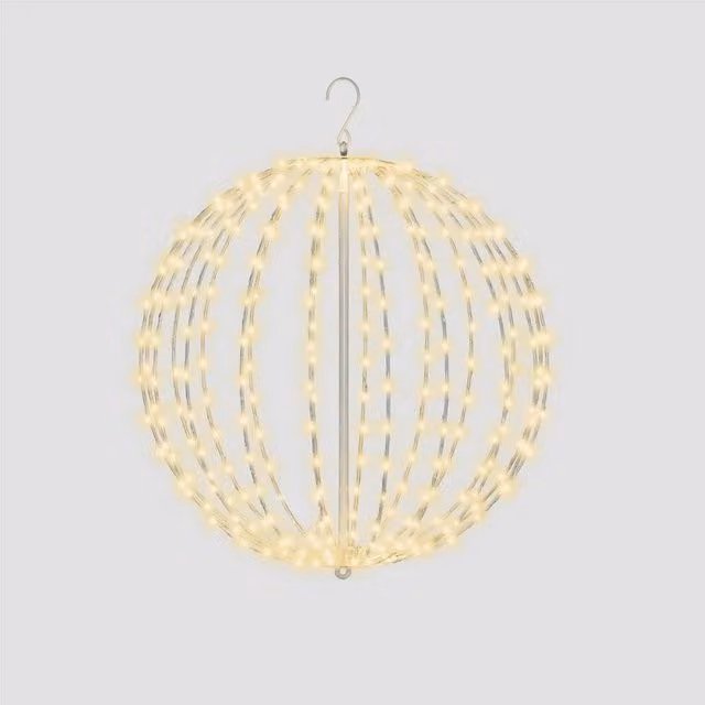 Pegdev Pre-Lit LED Sphere with 256 Warm White Micro LEDs, Diameter: 40 cm