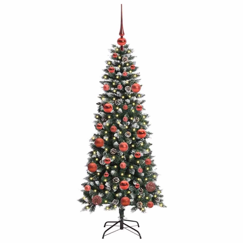 Berkfield Home Green Artificial Christmas Tree with 150 LEDs, H 150 x W 66 x D 66 cm – 3