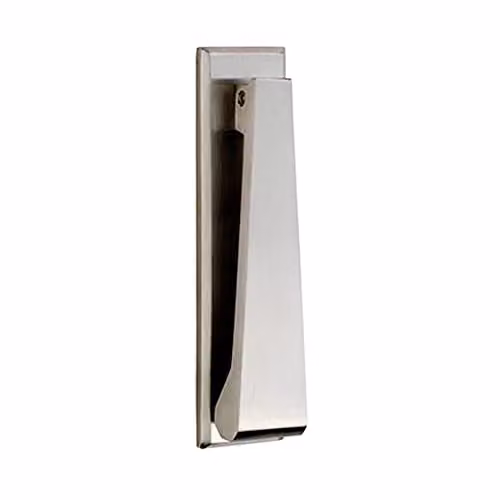 Loops Slimline Contemporary Door Knocker in Brushed Satin Stainless Steel Silver