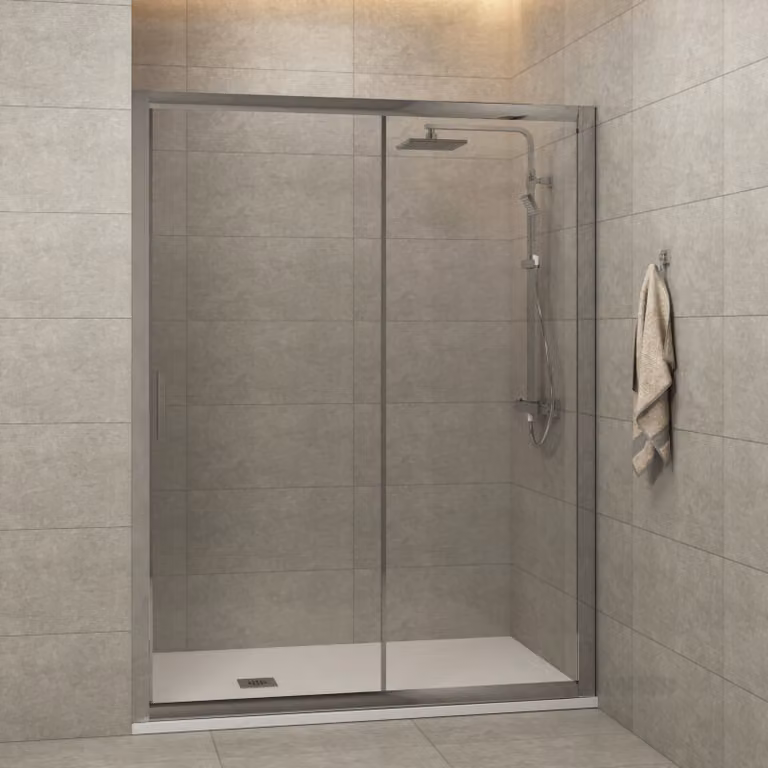 Royal Bathrooms Grand 6mm Clear Glass Sliding Shower Door W: 1500mm