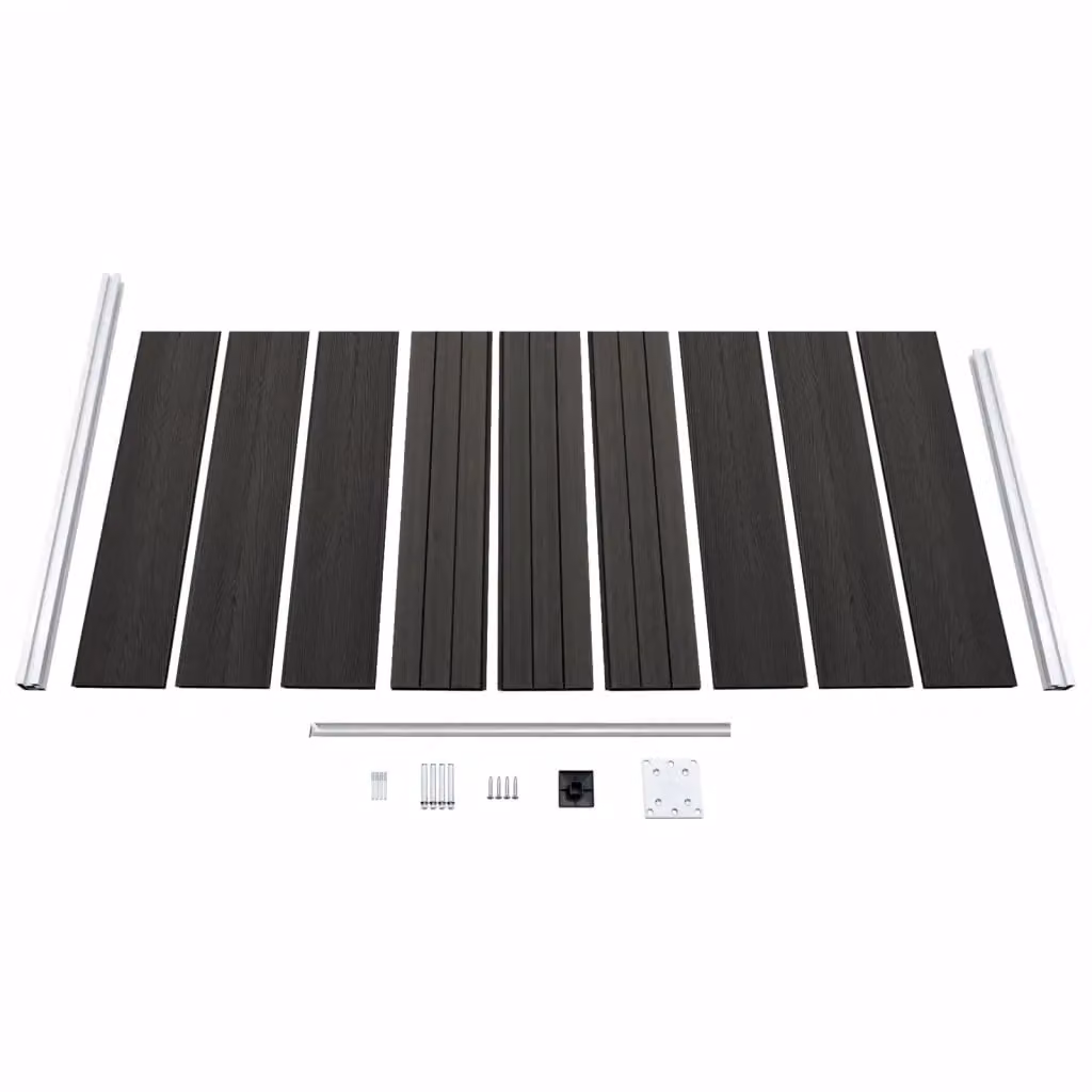 Berkfield Home WPC Fence Panel, Grey, W: 95 cm, H: 186 cm – 3