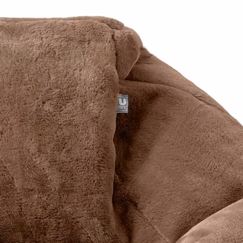 rucomfy Beanbags Hygge Faux Fur Bean Bag Chair for Adults in Beige or Brown, W/D/H: 90 x 100 x 110 cm – 4