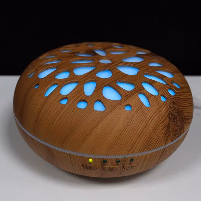 KDMD Oslo Atomiser Pebble USB Colour Change LED Ultrasonic Electric Diffuser in Brown