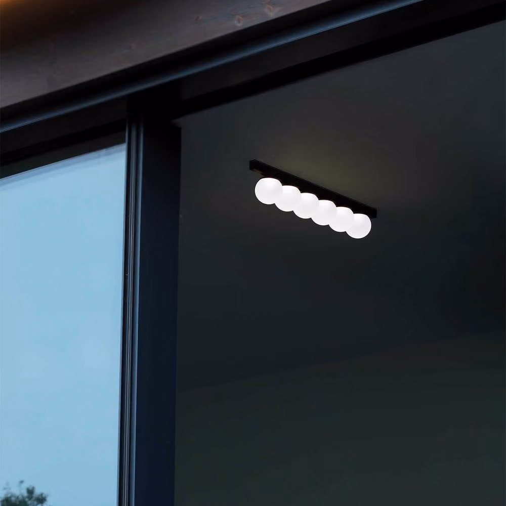 Netlighting Ping Pong 4 Light Globe Ceiling Light in Black with 1000Lm and 3000K Warm White Light – 3