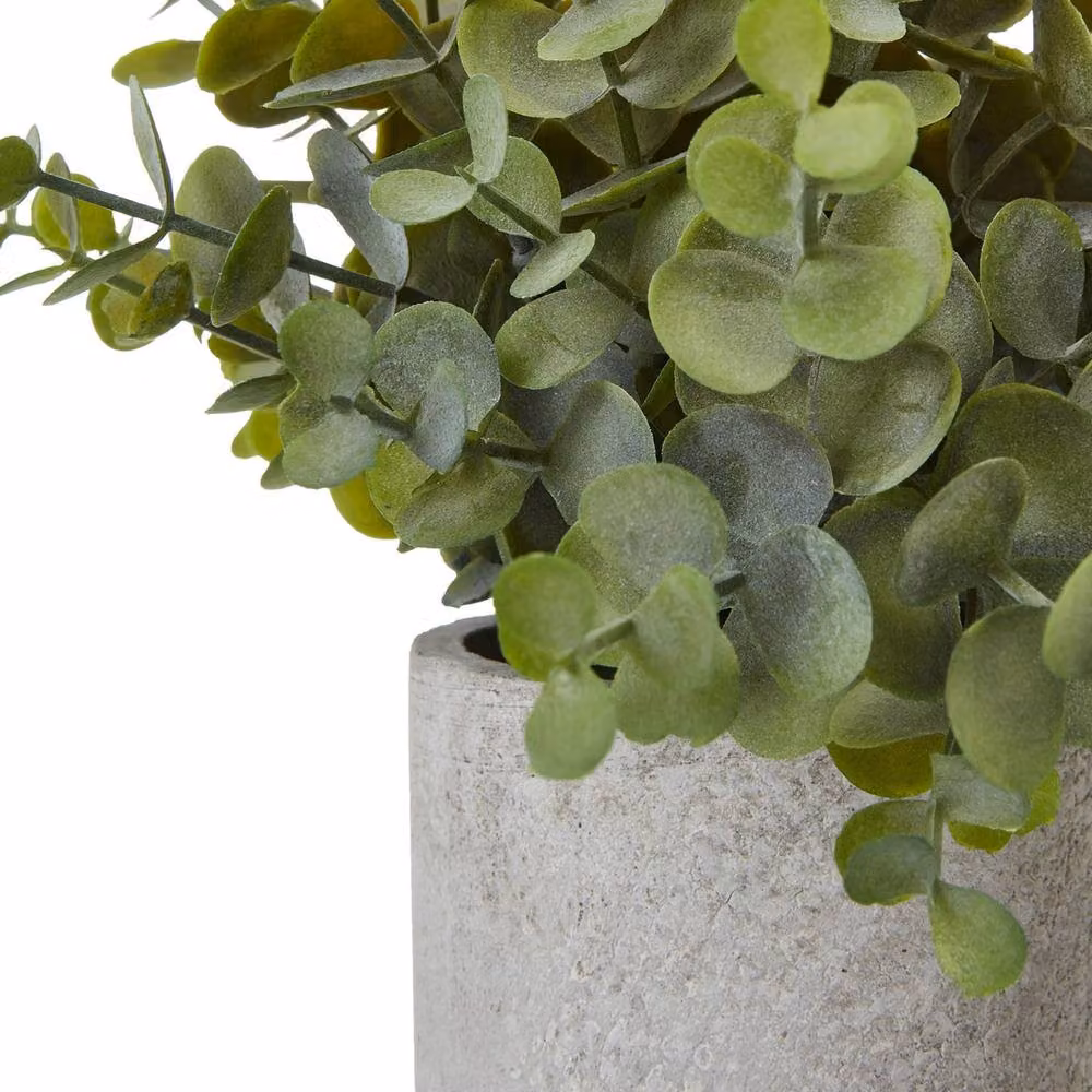 Hill Interiors Button Eucalyptus Artificial Potted Plant in Green – 2