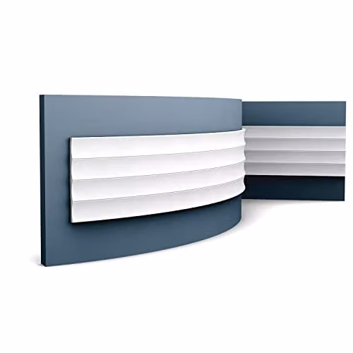 Orac Decor W114F Modern Valley XL 3D Wall Panel, White, 2 m – 1