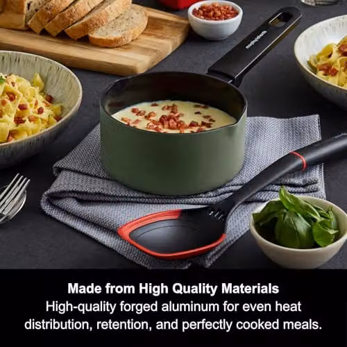 Morphy Richards Green Ceramic and Aluminium Milk Pan, 14 cm – 2