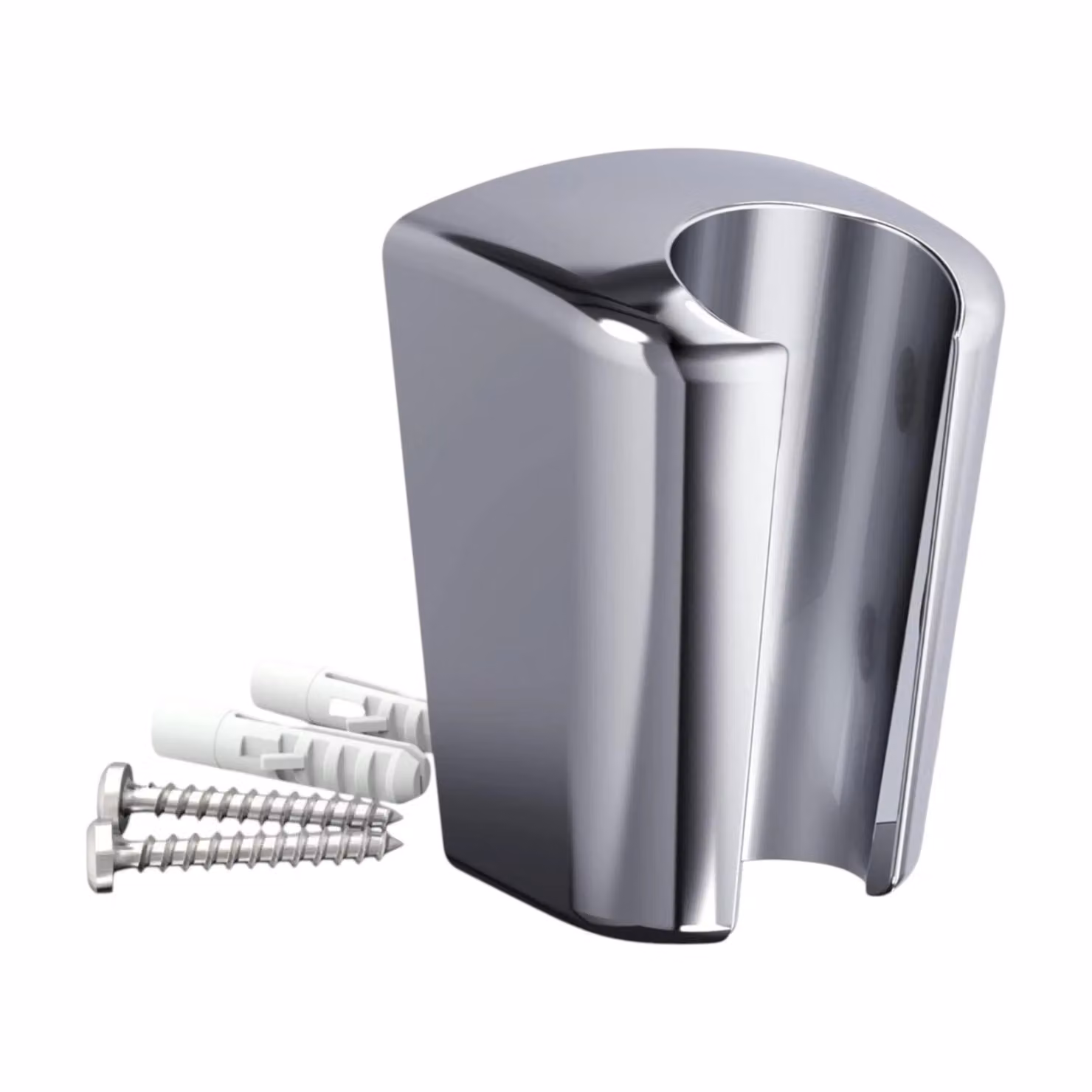Showerdrape Wall Mounted Shower Bracket in Chrome Silver – 2