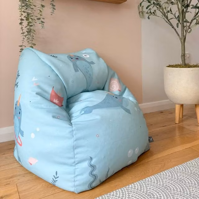 rucomfy Indoor Under Sea Snuggle Chair Kids Bean Bag Seat, Multicolour