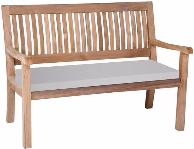 Roseley Water Repellent 3 Seater Rectangular Bench Pad in Silver Grey
