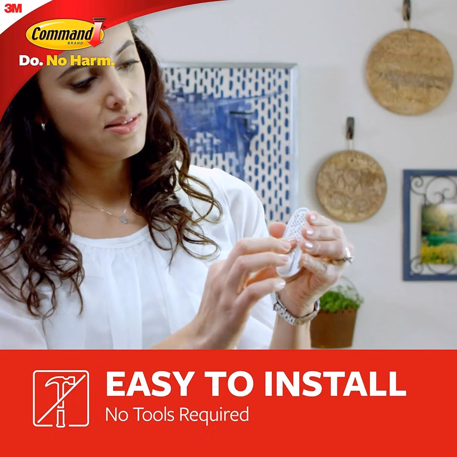 3M Command Medium Designer White Plastic Hooks for Hanging Coats – 4
