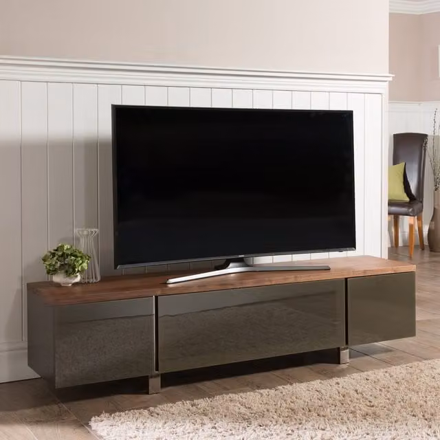 Alphason Regent 1800mm Modern TV Cabinet in Walnut