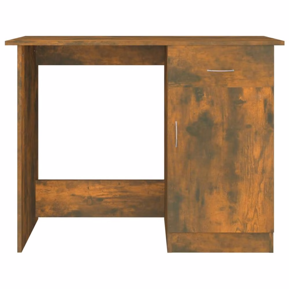 Berkfield Home Modern Writing Desk in Smoked Oak Brown, W/D/H: 100 x 50 x 76 cm – 4