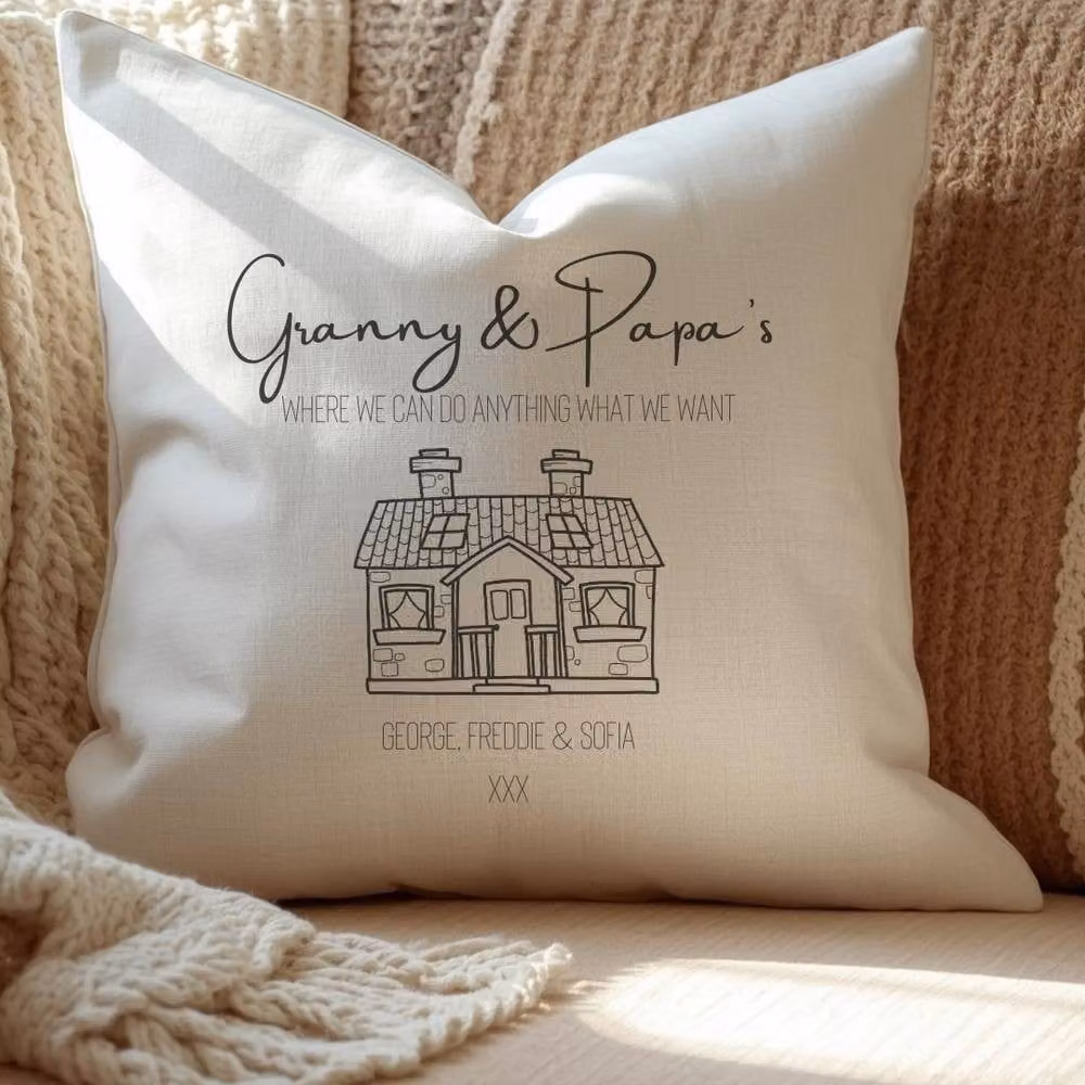 Aye Do Gifts Personalised Granny's House Cushion in Cream, W/D/H: 40 x 40 x 40 cm – 2