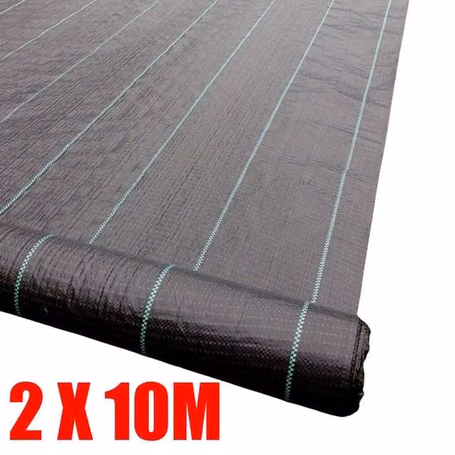 NESTLUNE Heavy Duty Weed Control Fabric Membrane in Black, W: 100 cm, H: 15 cm