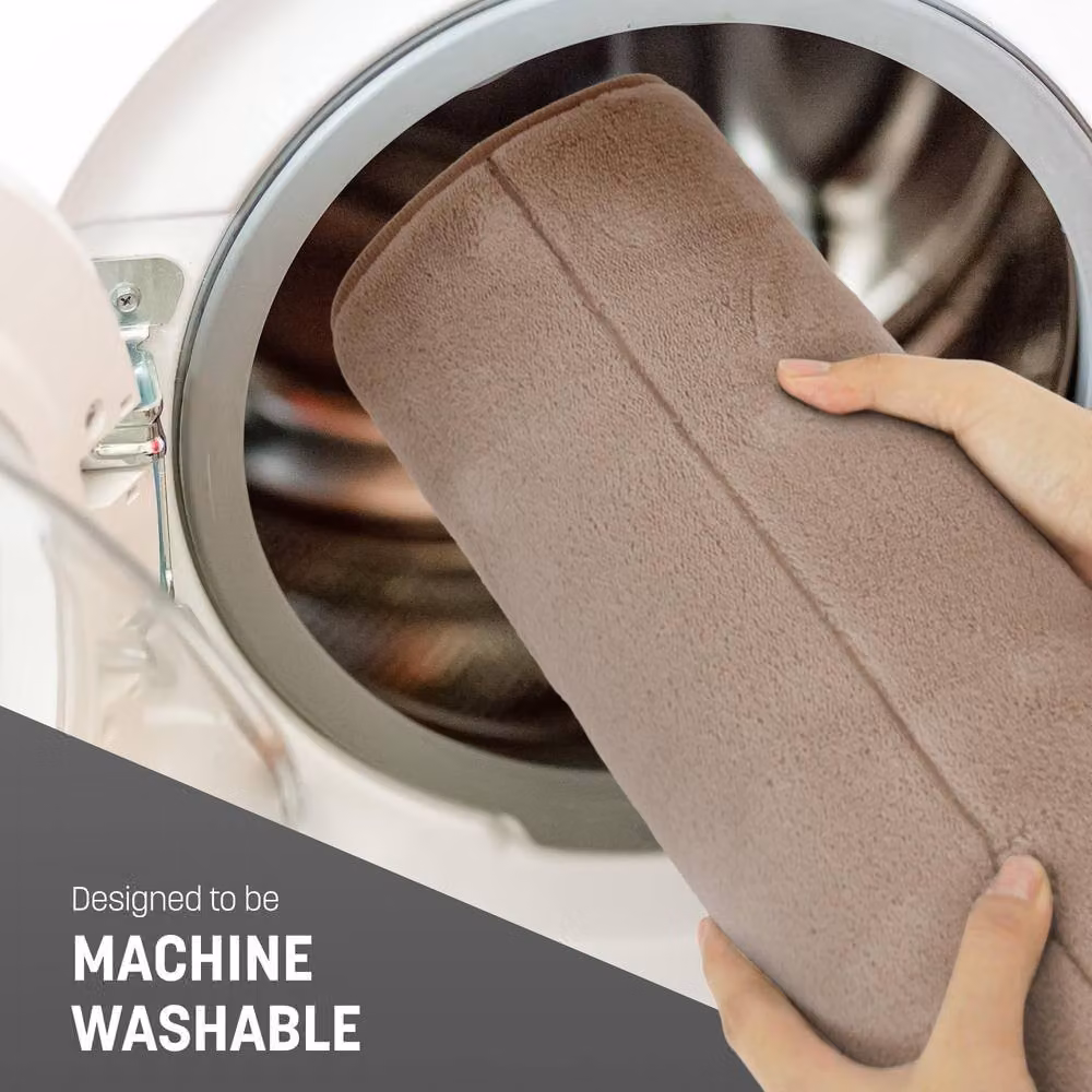 Keplin Memory Foam Bath Mat, Non-Slip and Washable, Beige, W: 80 cm, D: 50 cm – 5