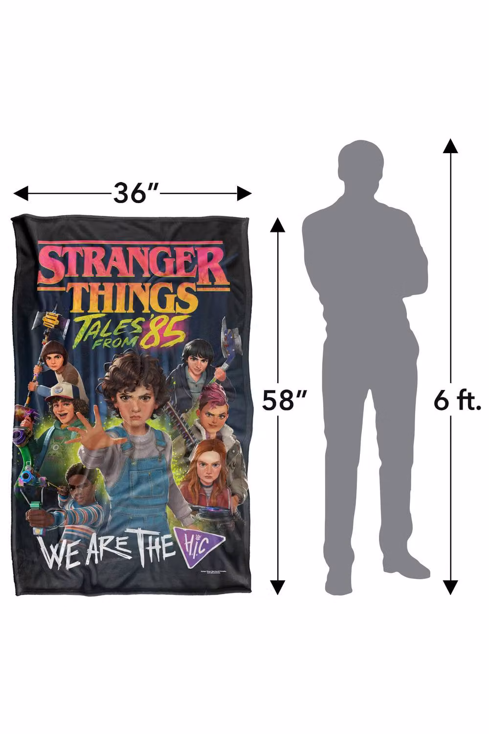 Netflix Stranger Things Tales From 85 HIC Multicolour Super Soft Fleece Throw Blanket, W/D/H: 152 x 127 x 0 cm – 3