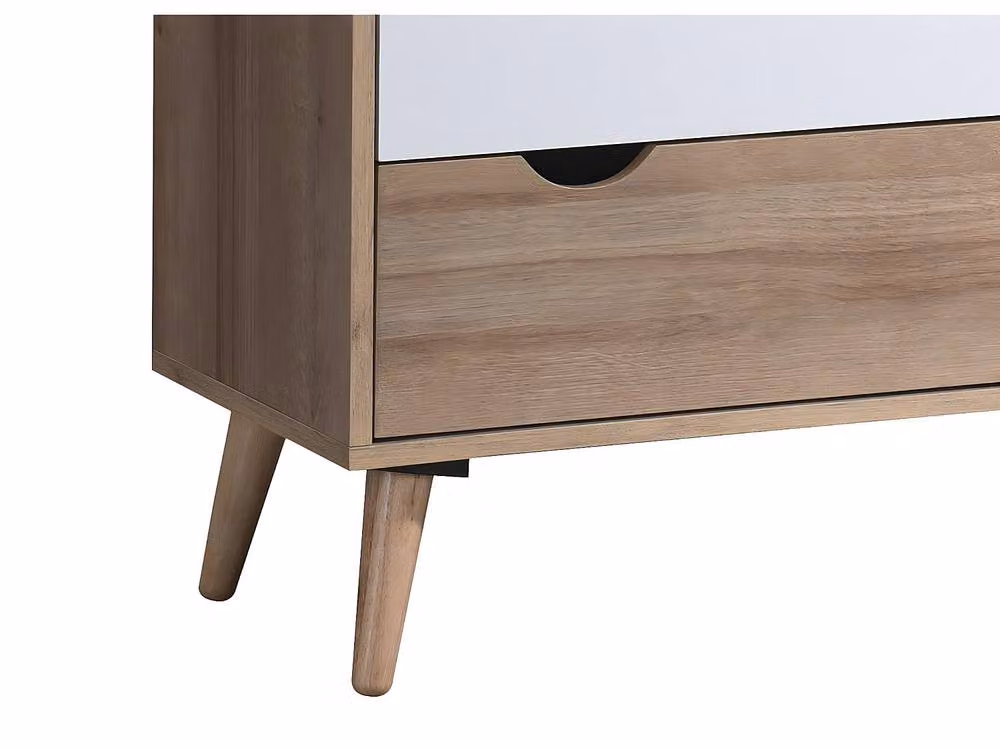 LURVIA 6-Drawer Chest in White, Blue and Multicolour, H: 140 cm x W: 76.5 cm x D: 40 cm – 5