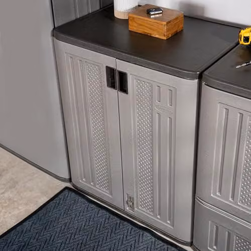 Rowlinsons Haven Base Storage Cabinet in Grey, W: 76 cm, D: 51 cm, H: 91 cm – 3