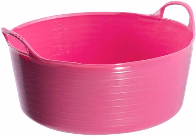 Red Gorilla Pink Plastic Garden Tub Trug with Handles, 15L – 1