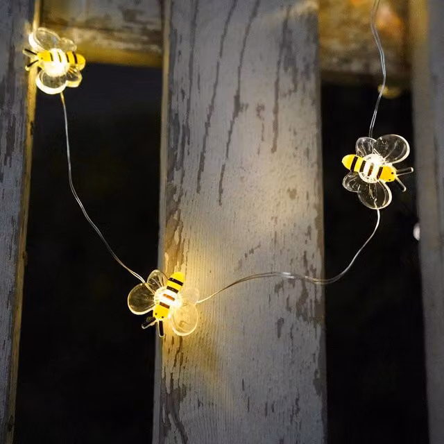 Voltico 30 Solar LED Honey Bee String Lights in Bright Yellow – 1