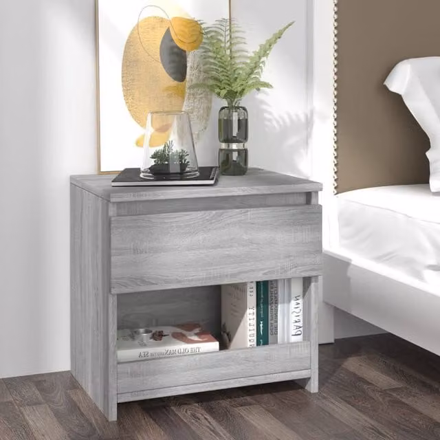 Berkfield Home Grey Sonoma Bedside Cabinet W/D/H: 40 x 30 x 39 cm – 1