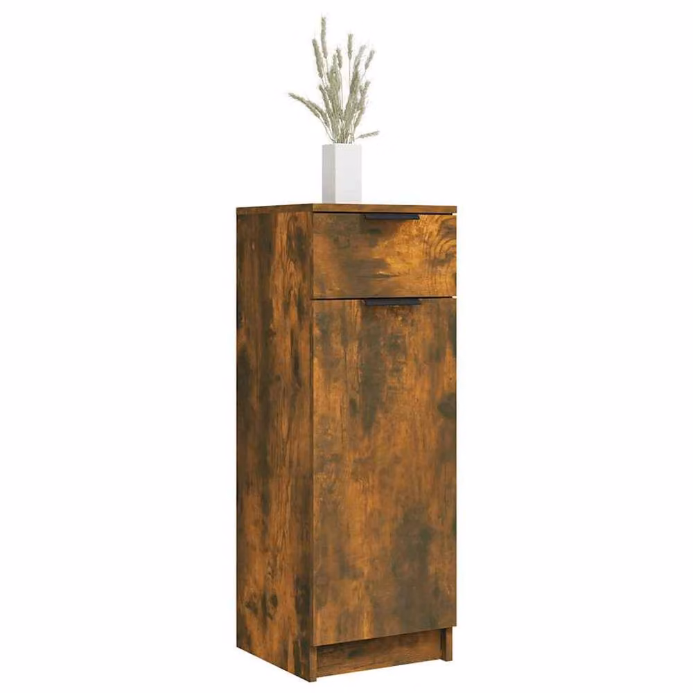 Berkfield Home Smoked Oak Bathroom Cabinet in Brown, W/D/H: 32 x 34 x 90 cm – 3
