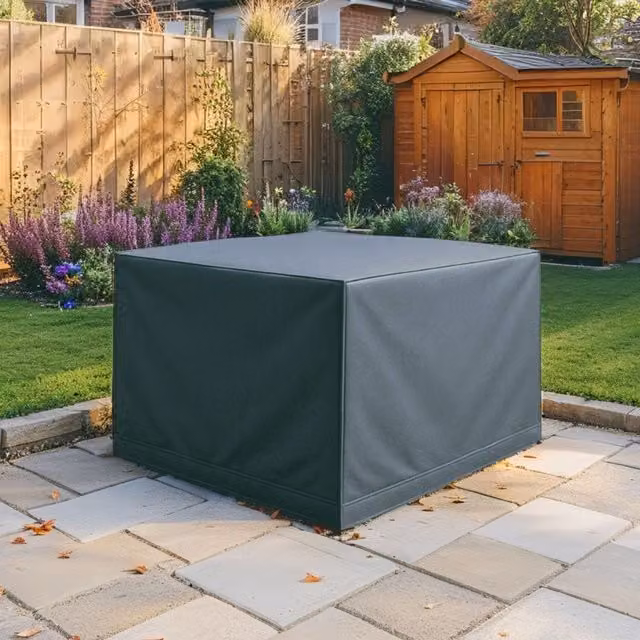 Home Source Black Water Repellent Outdoor Modular Furniture Set Cover, 115 cm