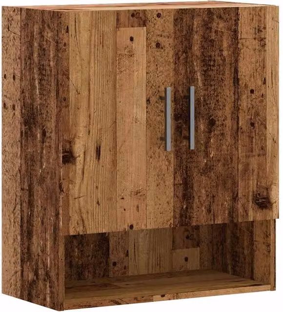 Berkfield Home Wall Cabinet in Old Wood Brown, W/D/H: 60 x 31 x 70 cm – 1