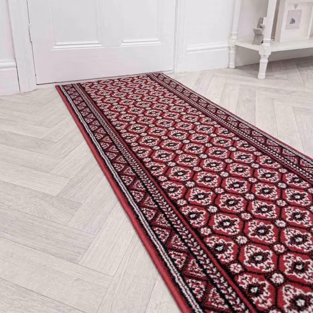 runrug Heriz Hallway Carpet Runner Rug in Dark Red, W/D: 60 x 300 cm – 1