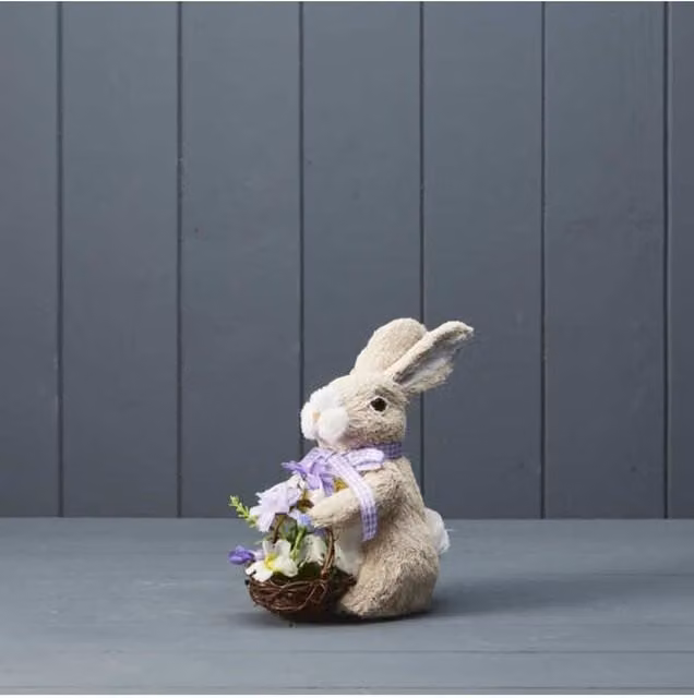 KDMD Rabbit with Purple Ribbon in Beige