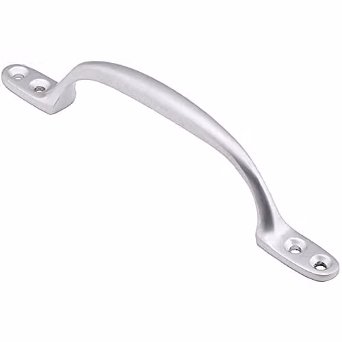 Loops Bow Shaped Sash Window Lift Handle, Satin Chrome, W: 158 mm, D: 12 mm, Projection: 30 mm
