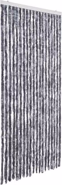 Berkfield Home Silver Chenille Insect Curtain, W: 56 cm, H: 185 cm – 1