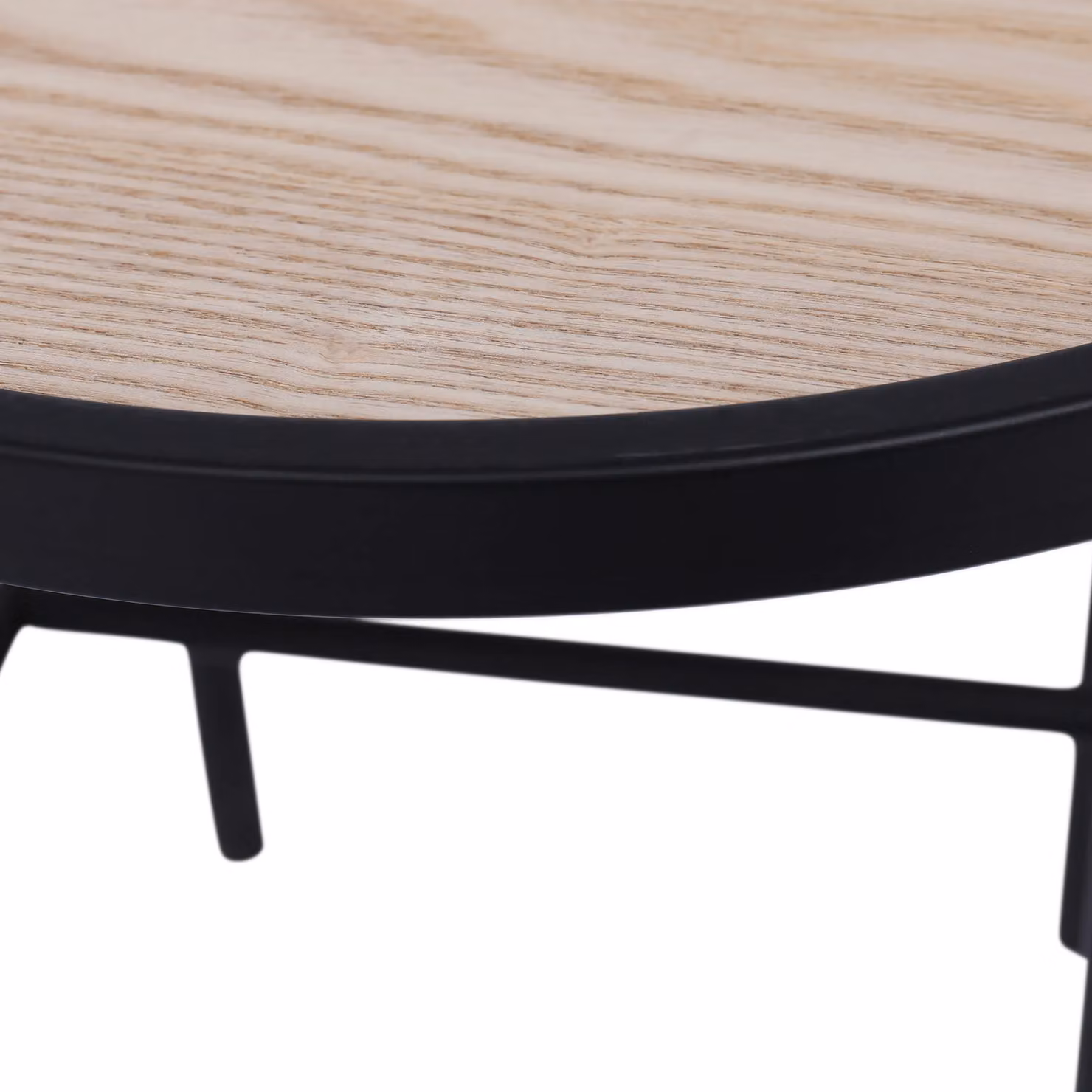 MIHARA Nordlys Round Industrial End Table in Brown Metal, W/D/H: 40 x 40 x 40 cm – 4