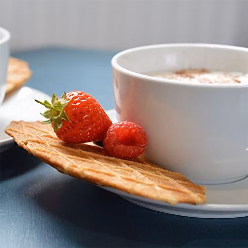Argon Tableware 24 Piece White Porcelain Cappuccino Cup and Saucer Set – 5