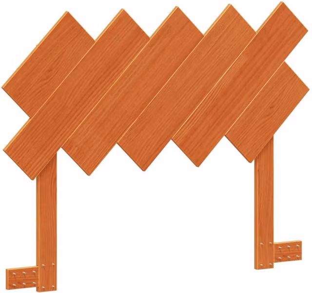 Berkfield Home Rustic Solid Wood Pine Headboard in Waxed Brown, Width: 100 cm – 1