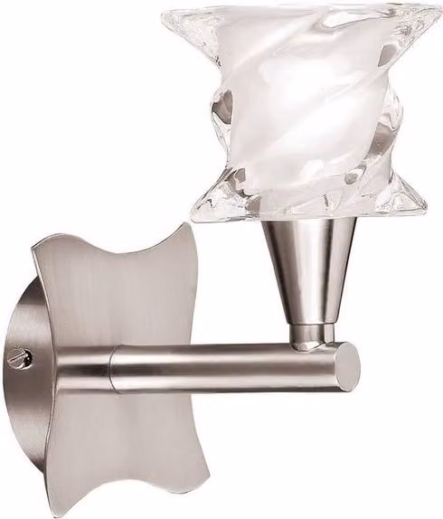 Netlighting Salomon Wall Lamp with G9 Bulb in Satin Nickel and Grey – 1