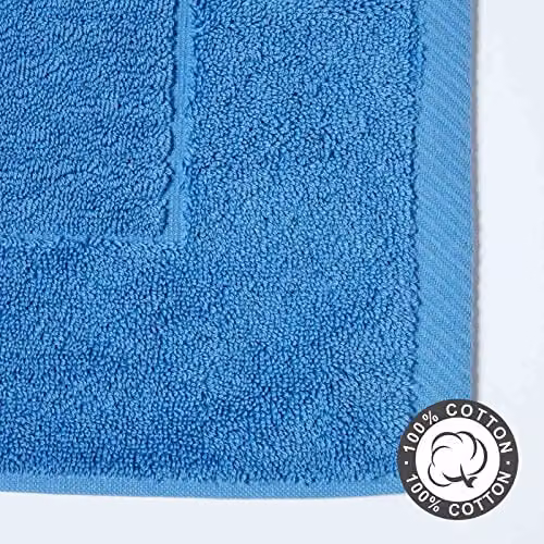 Homescapes Imperial Plain Cobalt Blue Cotton Bath Mat W/D/H: 50 x 80 x 0.5 cm – 2