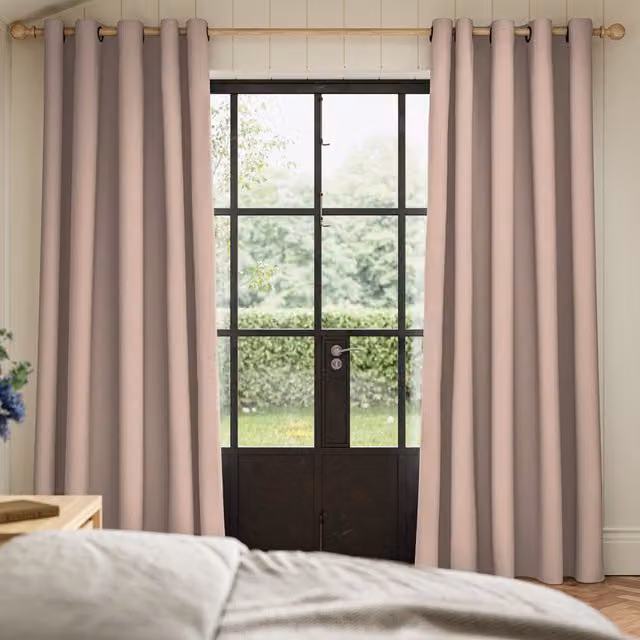 Ante Decor Fortress No Joins Dimout Made To Measure Eyelet Curtains in Pink