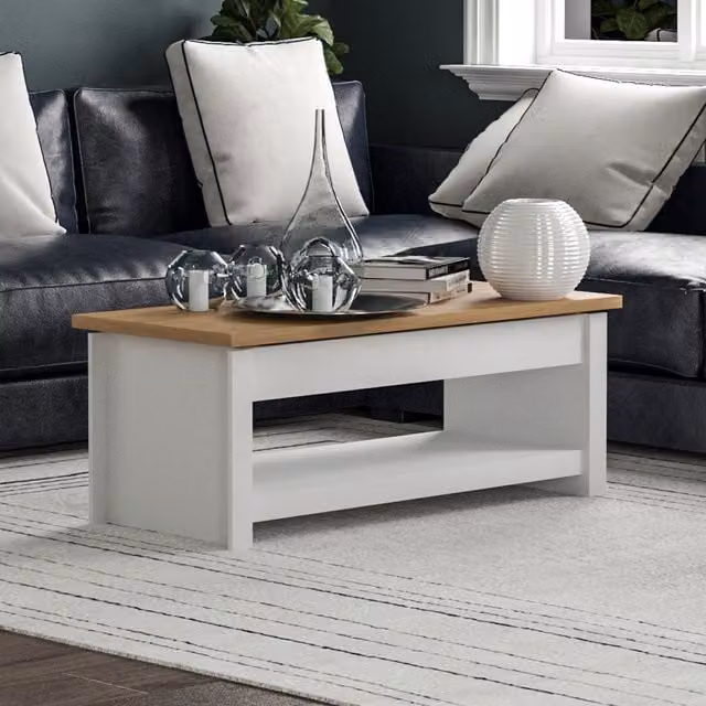 Vida Designs Arlington Sliding Top Coffee Table in White