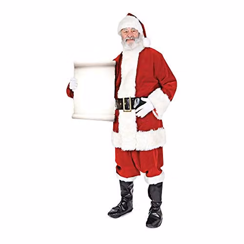 Star Cutouts SC15 Lifesize Santa Father Christmas Decoration with Small Sign, Red and Multicolour, Height: 180 cm
